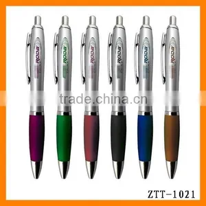 Factory Price Cheap Advertising Plastic Ballpoint Pen Wholesale Print Logo ZTT-1021 thumbnail-1