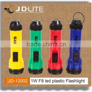 High Power 1W F8 Led Plastic Torch Flashlight thumbnail-1