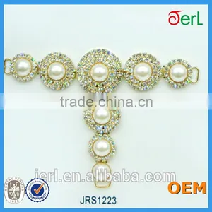 T-shape Metal Rhinestone Shoe Jewelry Chain Sandal Lace Chain thumbnail-2