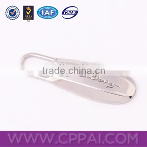 Zinc Alloy White Color Designer Metal Zipper Pull for Garment thumbnail-1