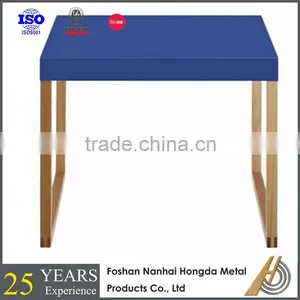 Colorful Wooden Coffee Table With Metal Top thumbnail-3