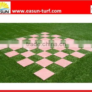 Plastic Flooring Cover Interlocking Synthetic Turf Tile thumbnail-6