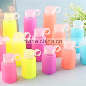 100% Glass 500ml Water Bottle With Silicone Sleeve thumbnail-2