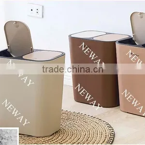 Professional Manufacturer for Plastic Double Lids Trash Can thumbnail-3