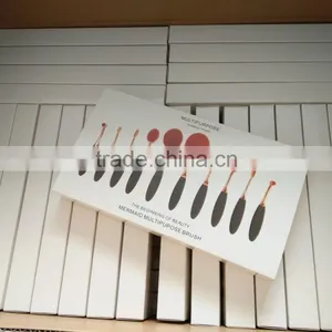 2016 Hot Sale Makeup Brushes 10 Pcs Toothbrush Style Makeup Brush Set Rose Gold Oval Cosmetic Makeup Set thumbnail-6