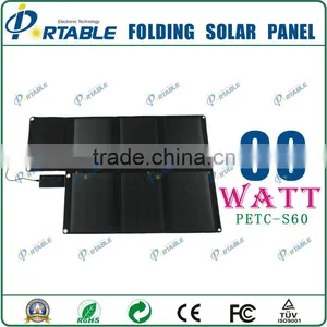 60w Folding Solar Panel Charger for Tablet Laptop thumbnail-1