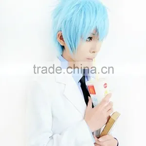 Cheap Synthetic Cosplay Wigs for Men Prices Purple Short Hair Wigs Wholesale thumbnail-4