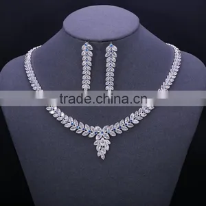 Wholesale Bridal Jewelry Set,shinning White Stone Jewelry Set,christmas Gifts thumbnail-1