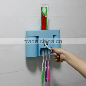 Plastic Material High Quality Automatic Toothpaste Dispenser Toothbrush Holder for Bathroom thumbnail-3