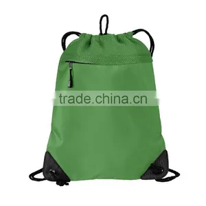 Polyester Microfiber Pack With Mesh Trim Drawstring Bag thumbnail-3