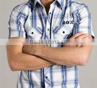 SLUB COTTON SHIRTS/WOVEN PRINTED SHIRTS/2011 MENS FASHION SHIRT thumbnail-1