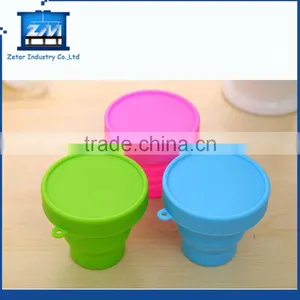 High Quality Colorful Foldable Silicone Cup thumbnail-5