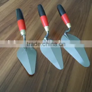 7" 8"one Piece Forged Bricklaying Trowel With Wooden Handle (black and Red) With Tail Button thumbnail-1