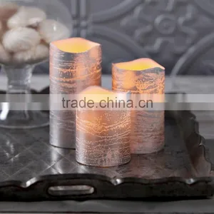 Flameless Candles Sliver Flameless Flickering Real Wax Candles With Remote Control Yellow Flickering Candles thumbnail-1