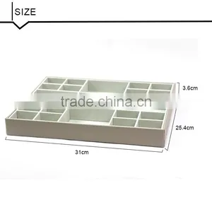 Faux Leather 21-division Drawer Tray, Accessory Show Box thumbnail-3