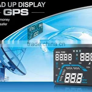 2016 Popular Multifunctional 5.5inch Head Up Display Car Speed, Mileage, Voltage Universal Vehicle GPS HUD thumbnail-6