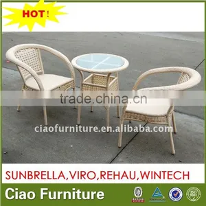 DURABLE GARDEN COFFEE TABLE WITH TWO CHAIRS thumbnail-1