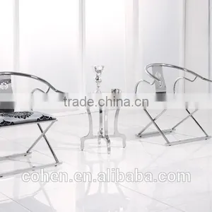Handcraft Luxury Elegant High Back Fabric Armchair/leisure Chair/dining Chair With Stainless Steel Furnitre thumbnail-3