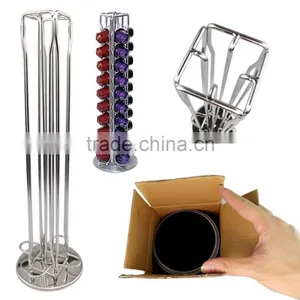 40 Rotating Nespresso Coffee Capsule Pod Holder Rack Tower Stand Gift thumbnail-3