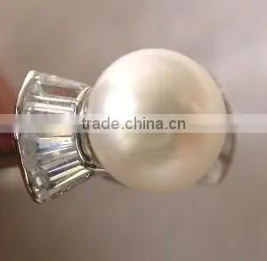 2014 Latest Fashion Round Pearl Tahitian Pearl Ring thumbnail-1