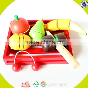 Wholesale Simulation Wooden Fruit Baby Toy DIY Cutting Child Toy Role Play Knife Wooden Fruit DIY Toy W10B122 thumbnail-1