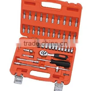 46 Pcs 1/4" Drive Socket Wrench Set Craft Hand Tools Kit thumbnail-1