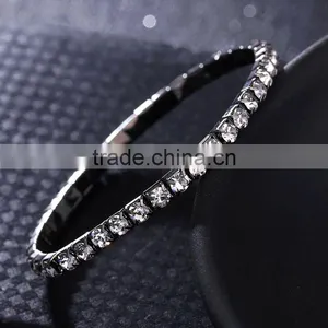 Stretch Colorful Sparkly Rhinestone Chain Bracelet thumbnail-6