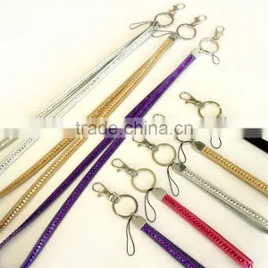 Promotion Gift PU Crystal Gem Lanyard, Swivel Snap Hooks, Key Ring Accembly, Acrylic Gem Key Chain thumbnail-6