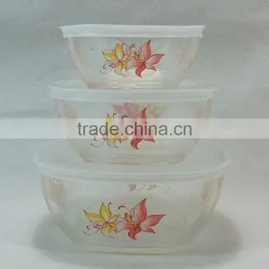 GH064 3pcs Oval Glass Bowl Set With Deco thumbnail-1