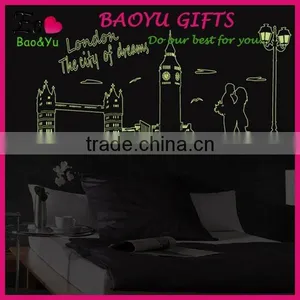 Fashion Decorative DIY Wall Sticker , London Bridge Noctilucent Stick Sitting Room Wall Stickers TV Setting Post thumbnail-1