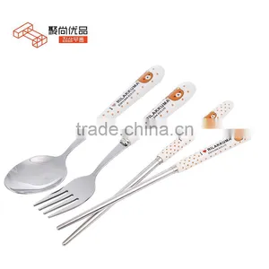 L00136 2017 New Design Cute Baby Tableware, Kids Stainless Steel Dinnerware, Children Tableware Set With Box thumbnail-4