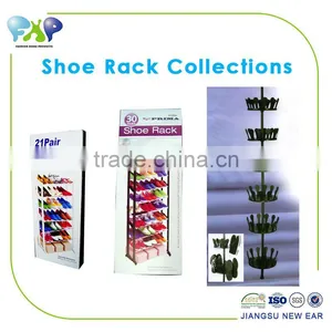 Modern Portable Plastic Corner Shoe Rack , Plastic Cubby Shoe Rack---showcase thumbnail-1