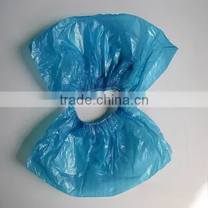 Non Woven Disposable PE Shoe Cover With Machine Made,disposable Clear Transparent Blue pe Shoe Cover thumbnail-1