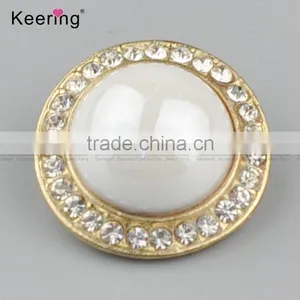 Keering-style Hotsale Resin Rhinestone Pearl Buttons for Garments WBK-1463 thumbnail-1