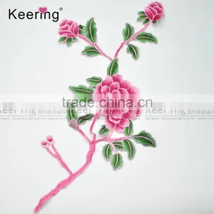 Factory Direct Wholesale Flower Decoration Clothing Embroidery Patch WEF-771 thumbnail-1