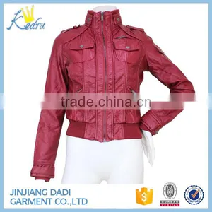 2016 New Winter Small Leather Jacket Women Top Quality pu Jackets thumbnail-1
