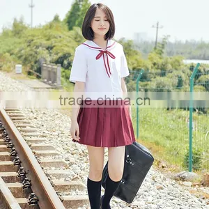 Custom Sailor School Uniform Shirt And Skirt thumbnail-4