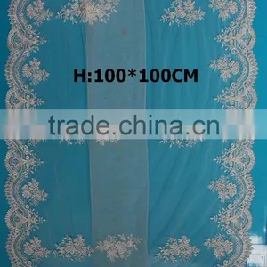 African Tulle Embroidery Beaded Dubai Lace Table Cloth for Wedding thumbnail-1