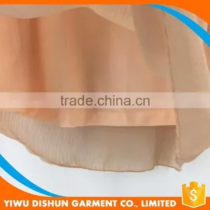 Women Latest Designs Good Quality Layered Prom Chiffon Pink Dress thumbnail-4