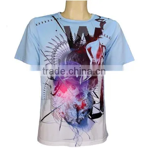Heat Transfer 3d Printing Promotion o Neck Men t Shirt thumbnail-1
