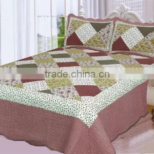 Microfiber Patchwork Quilt/ Patchwork Bedspreads thumbnail-1