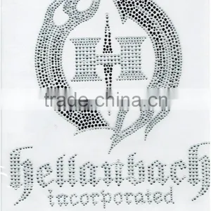 Custom All Kinds of Text and Patterns Hot Fix Rhinestone Made in China thumbnail-2