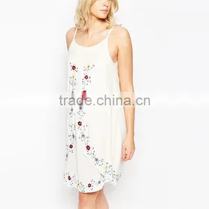 Cami Top Embroidery Midi Maternity Dress thumbnail-4