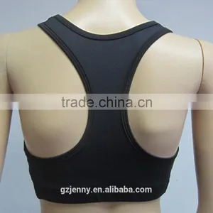 Custom Women Black Workout Wear Girl Tube Top Fitness Bra thumbnail-2