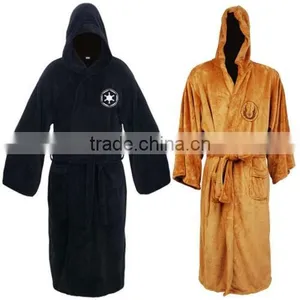 100% Cotton Quilted Velour Hooded Bathrobe thumbnail-1