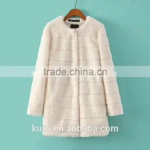China Garments Factory Winter Fake Fur Coat Woman Lady Rabbit Fur Long Over Coat thumbnail-6