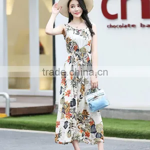 China Whosale Cheap Flower Girl Chiffon Dress Boho Maxi Long Beach Dress thumbnail-2