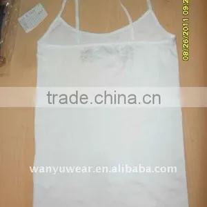 Plain White Simple Style Seamless Lady Camsole Top thumbnail-1