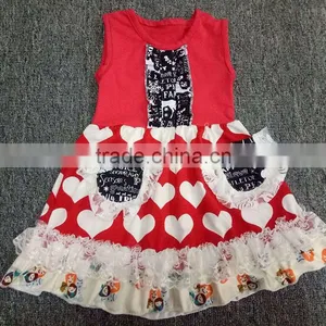 Europe Style Special Design Sleeveless Dress Two Pocket Lace Dress Girl Valentine's Day Wear thumbnail-1