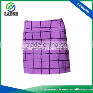 Black Plaid Tech New Style Customize Ladies Golf Skirts thumbnail-1